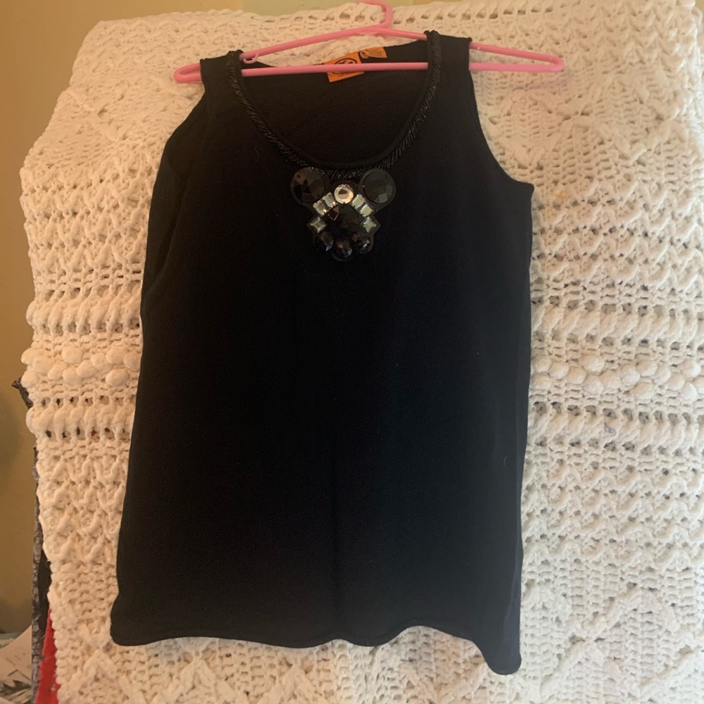 EUC Tory Burch cashmere sleeveless top with decoration